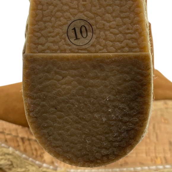 Dolce Vita Womens Shoes Otto Wedge Sandals 10 Brown Suede Leather Platform Chic - Picture 12 of 15